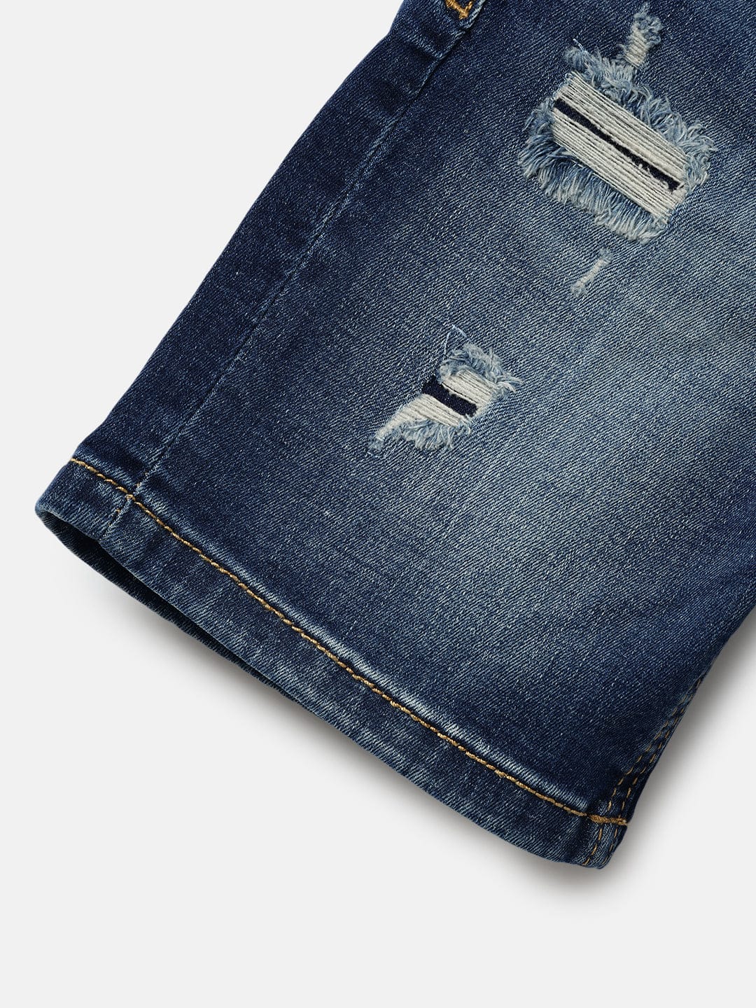 Antony Morato Boys Blue Skinny Fit Washed Shorts