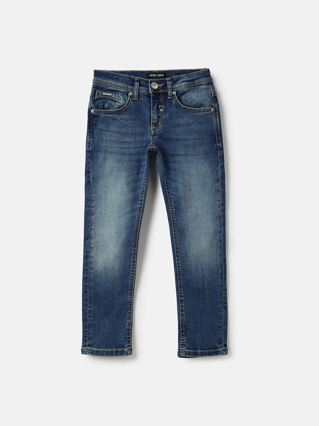Antony Morato Boys Blue Skinny Fit Washed Jeans