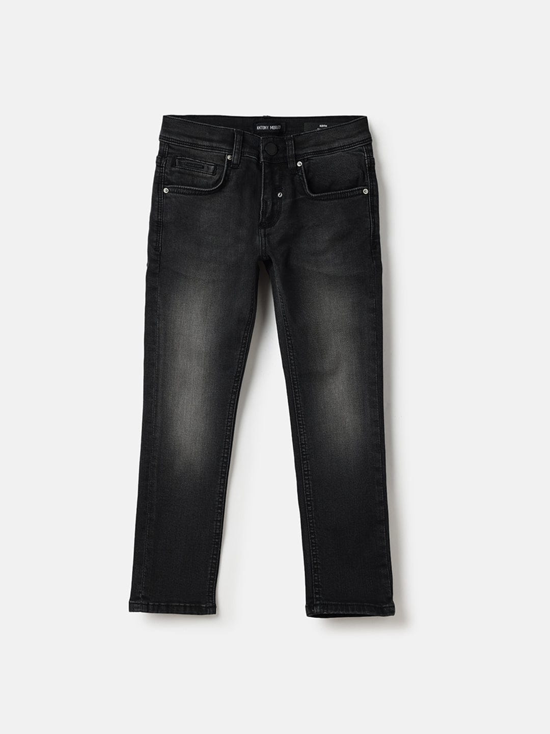 Antony Morato Boys Black Skinny Fit Washed Jeans