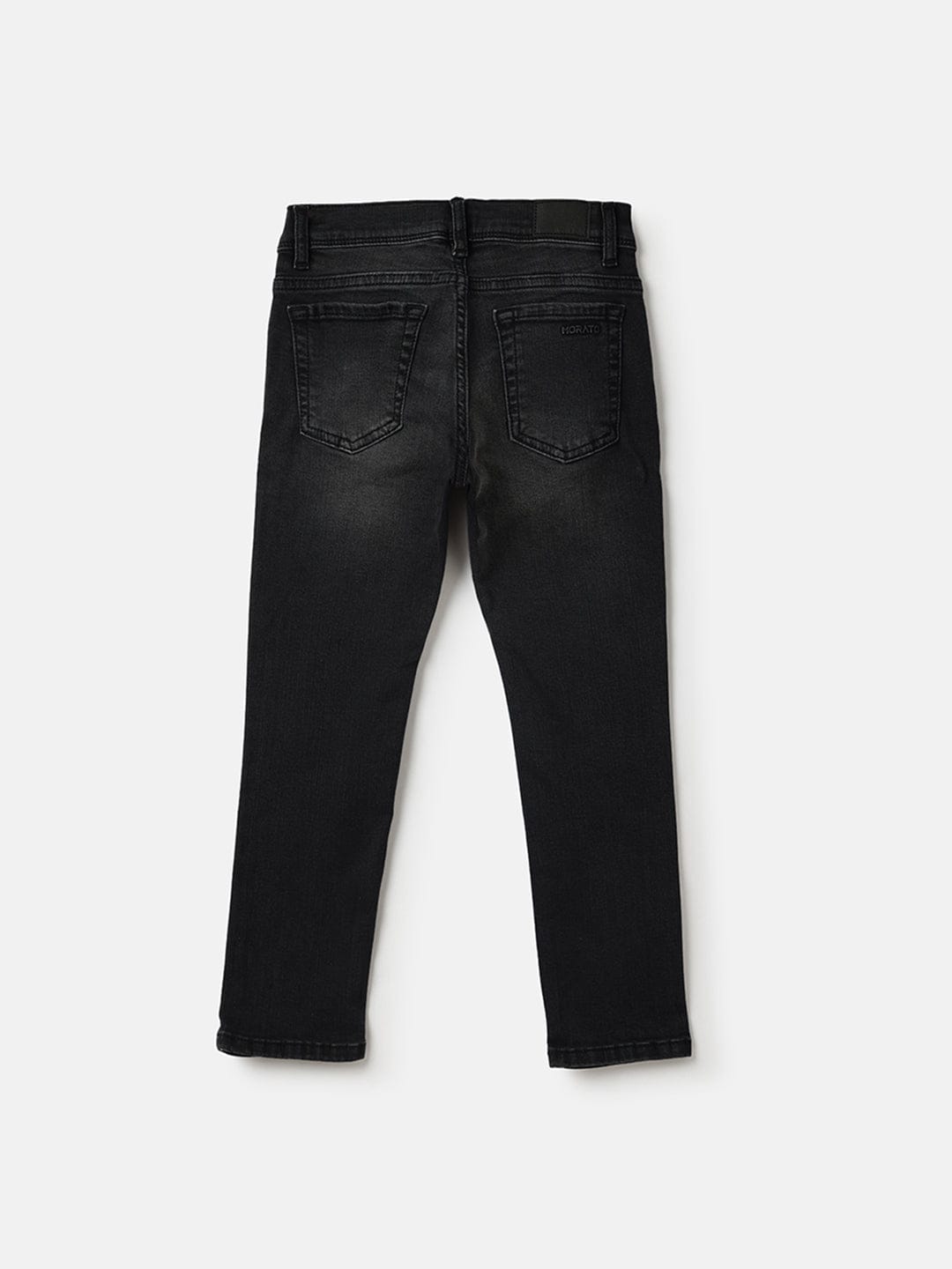 Antony Morato Boys Black Skinny Fit Washed Jeans