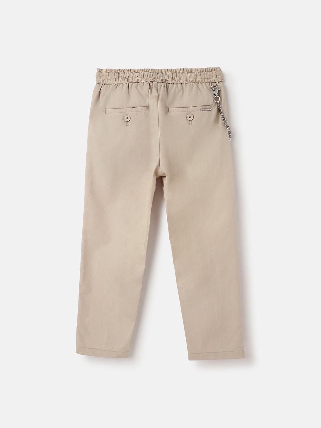 Antony Morato Boys Beige Carrot Fit Solid Trouser