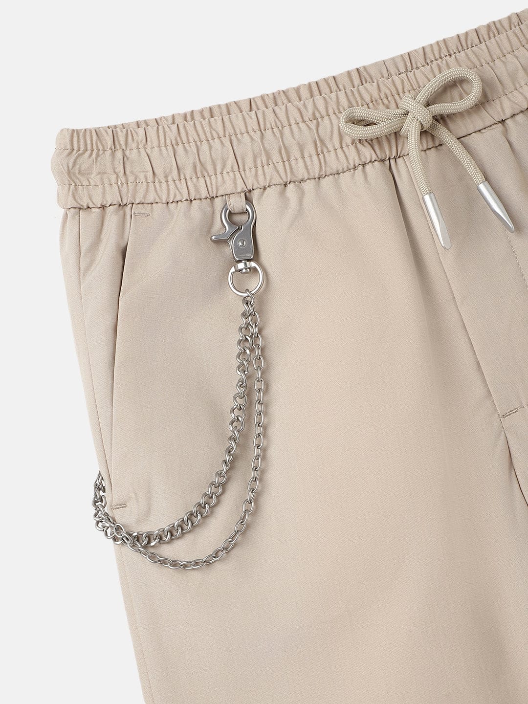 Antony Morato Boys Beige Carrot Fit Solid Trouser
