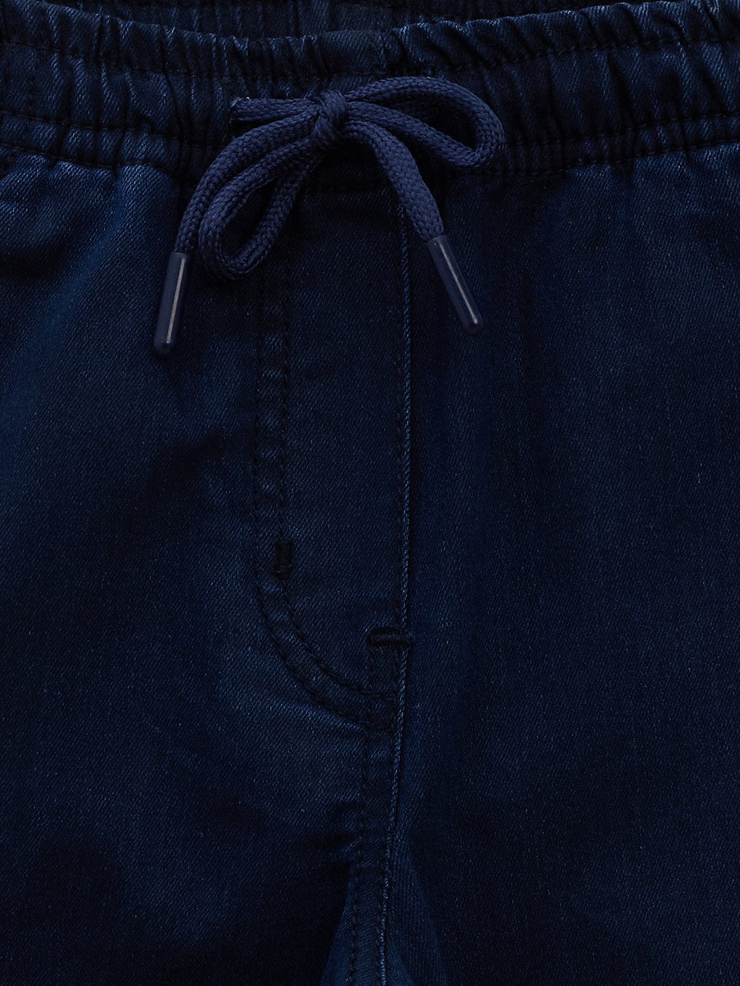 Blue Giraffe Girls Blue Loose Fit Solid Jeans