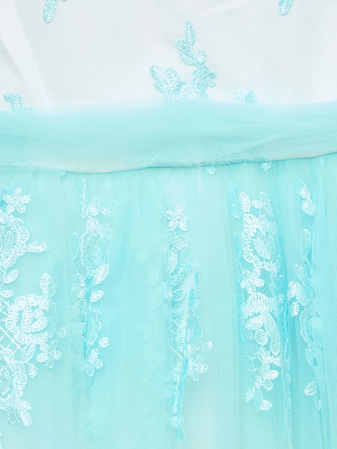 Blue Giraffe Girls Blue Solid Round Neck Dress