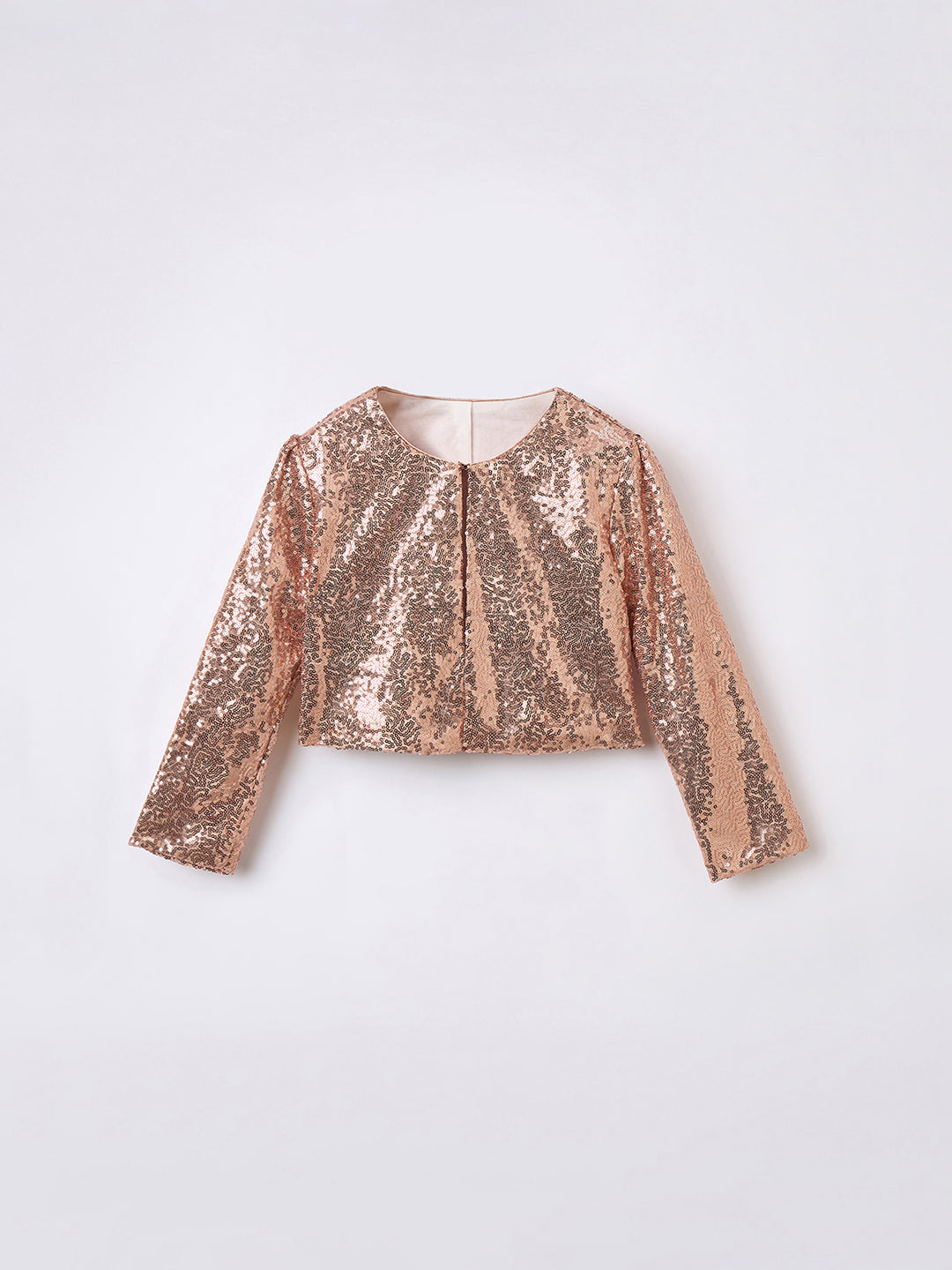 Blue Giraffe Girls Gold Solid U Neck Top