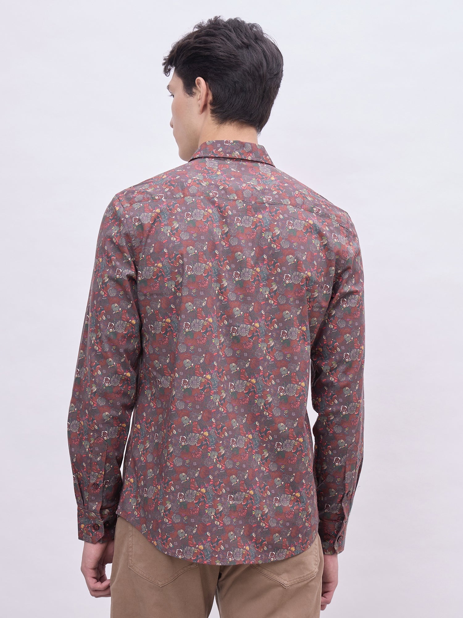 Iconic Men Multicolor Printed Collar Shirt