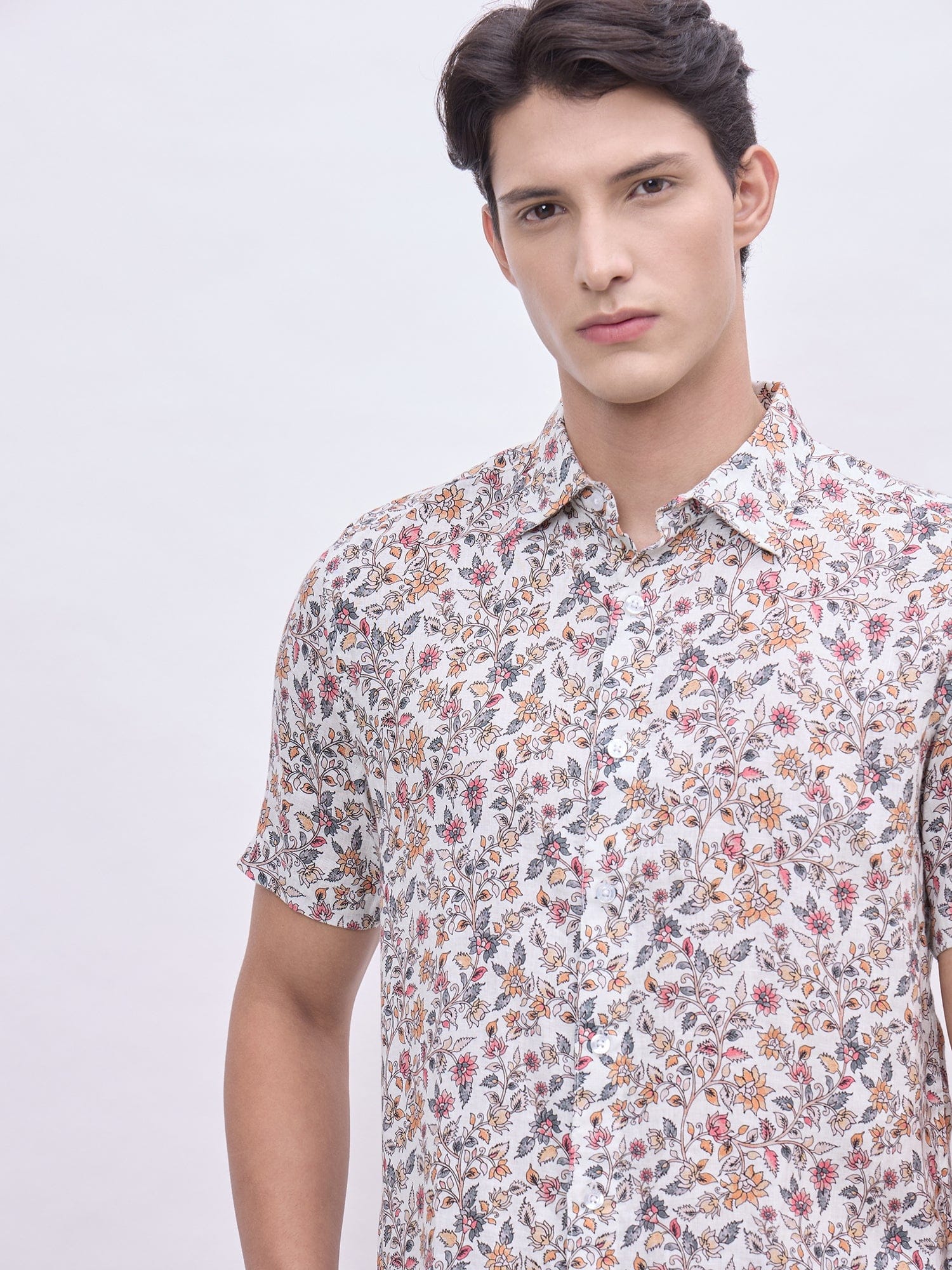 Iconic Men Multicolor Printed Collar Shirt