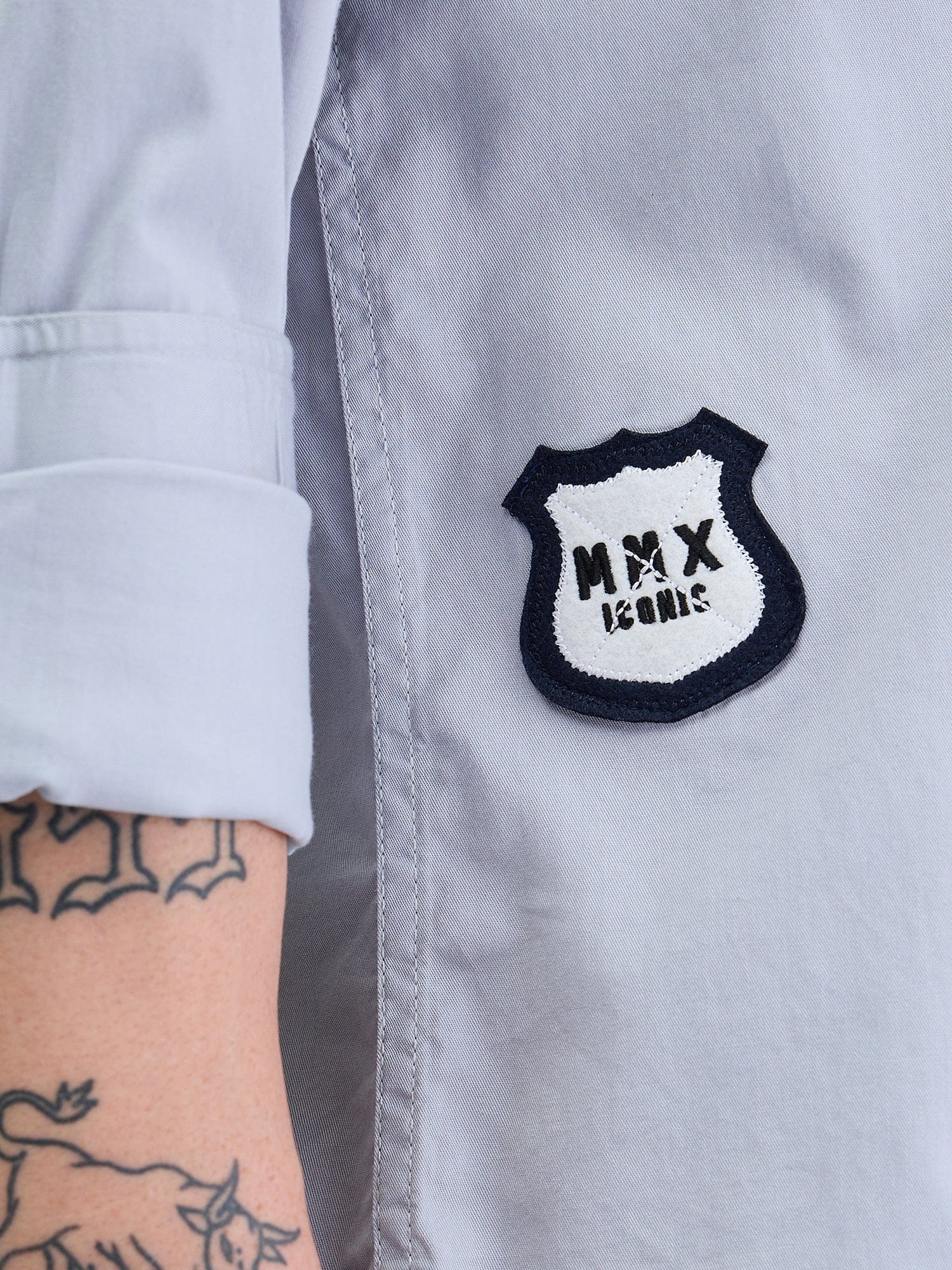 Iconic Men Grey Shirt