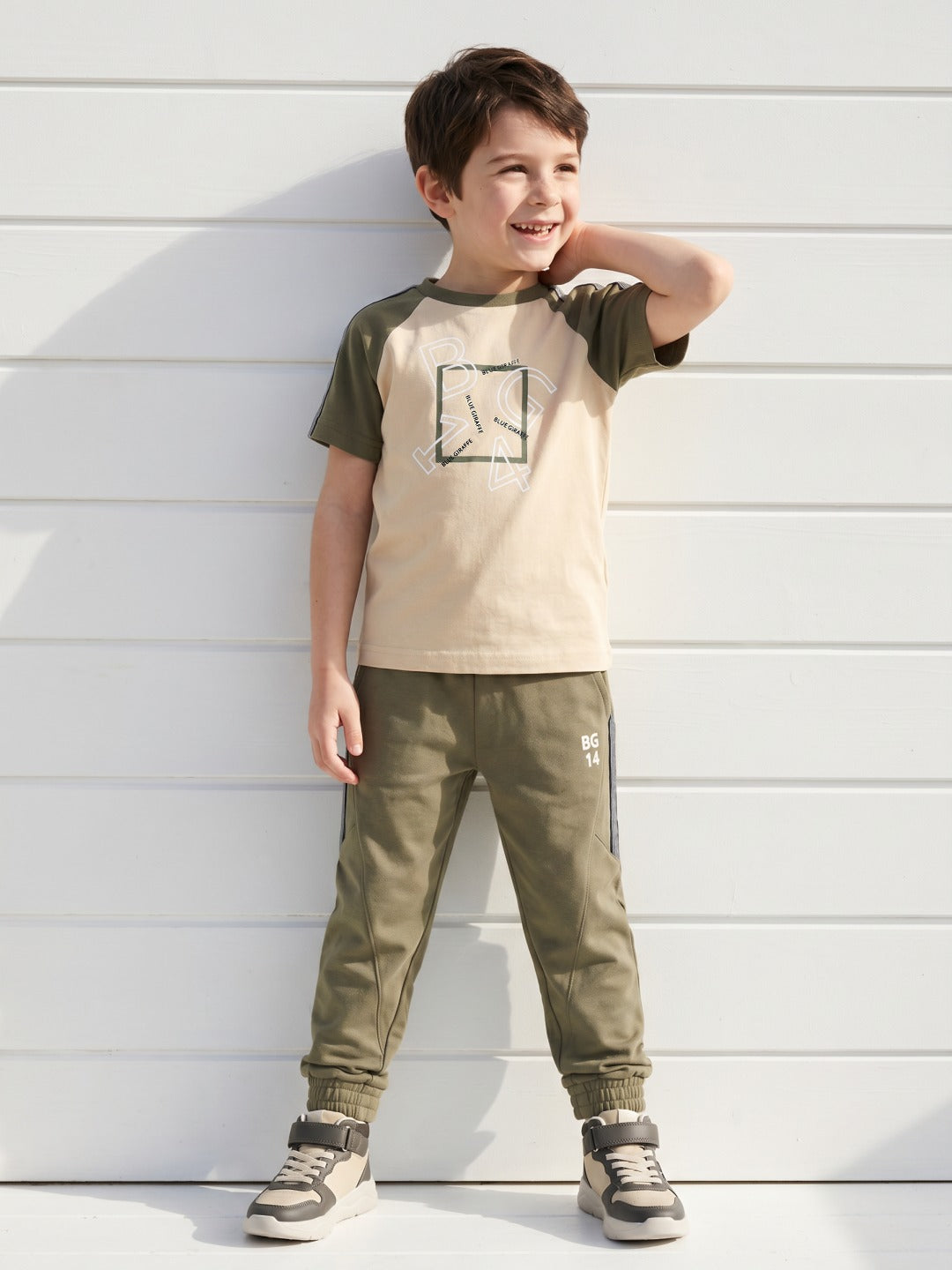 Blue Giraffe Boys Olive Jogger