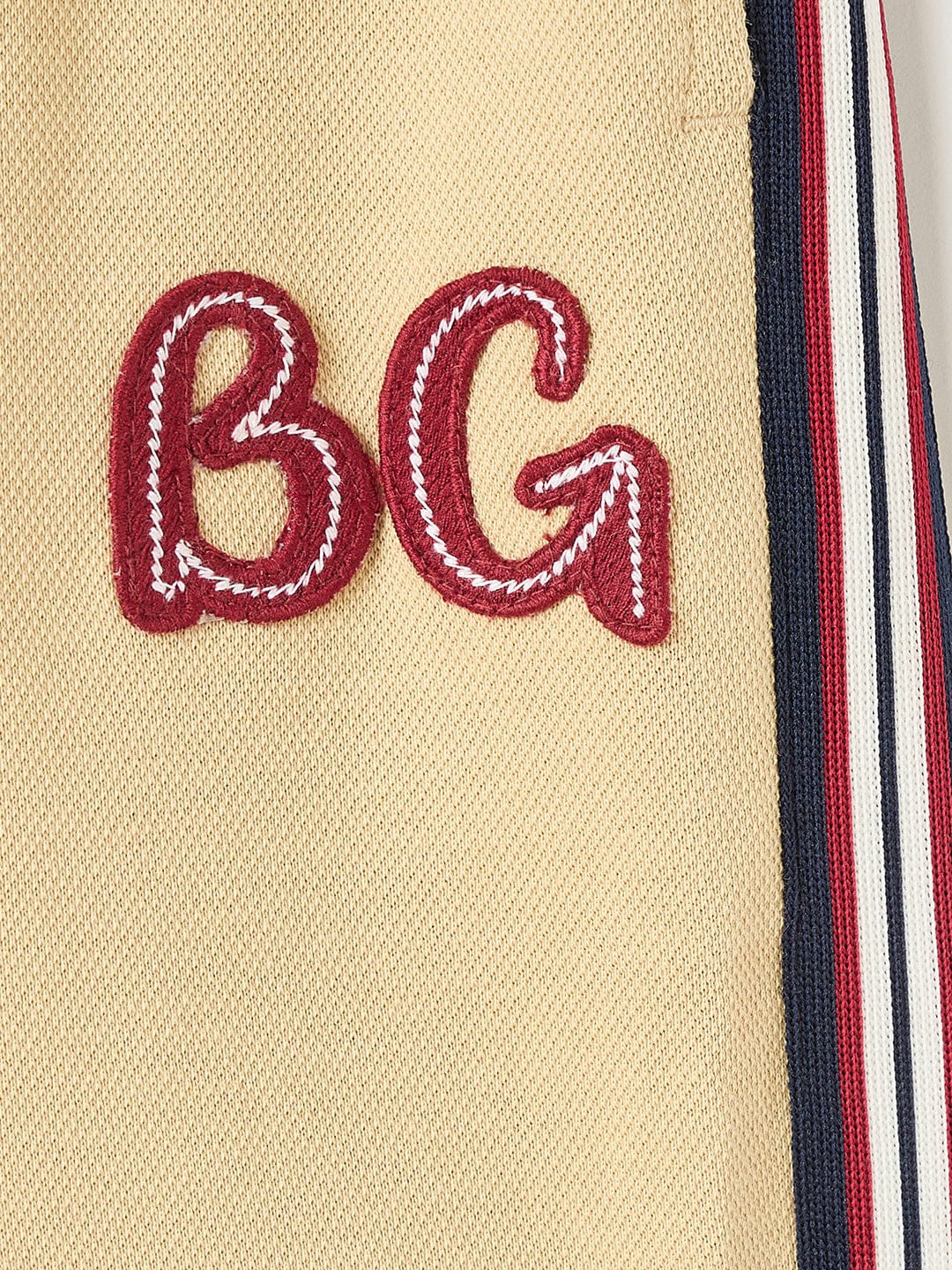 Blue Giraffe Boys Beige Regular Fit Solid Jogger