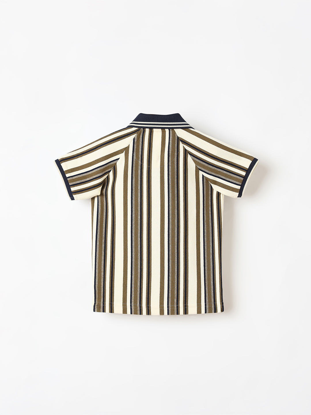 Blue Giraffe Boys White Polo Tshirt