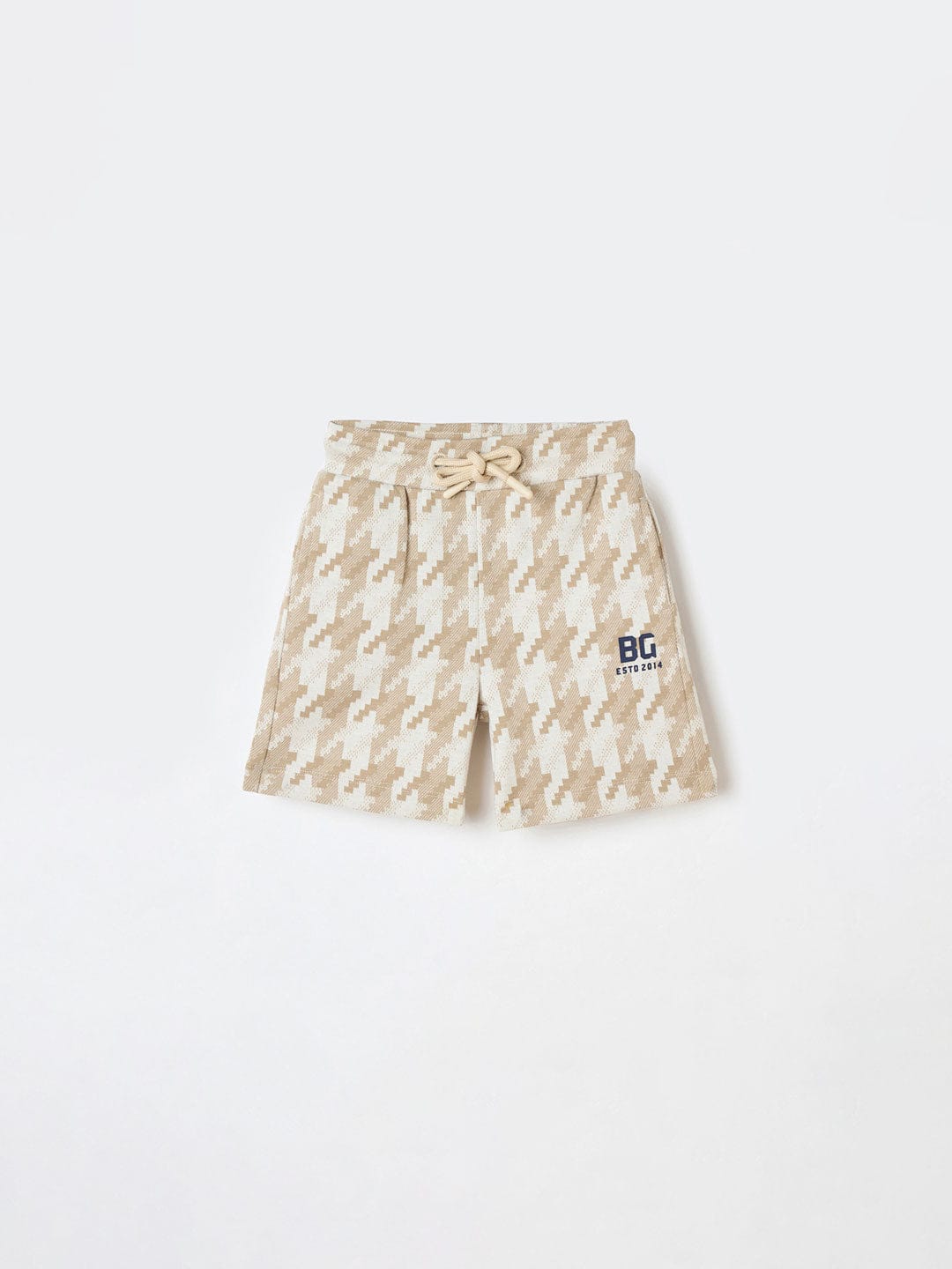 Blue Giraffe Boys White Regular Fit Solid Shorts