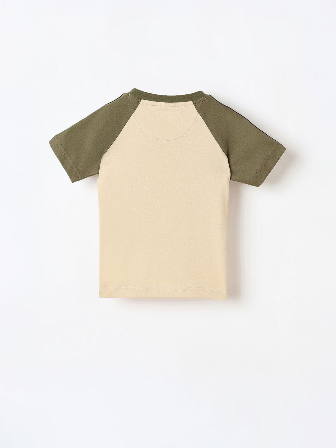 Blue Giraffe Boys Beige Tshirt