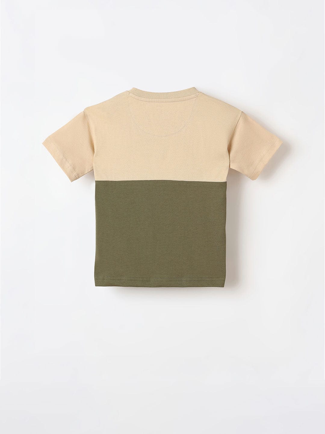 Blue Giraffe Boys Beige Tshirt