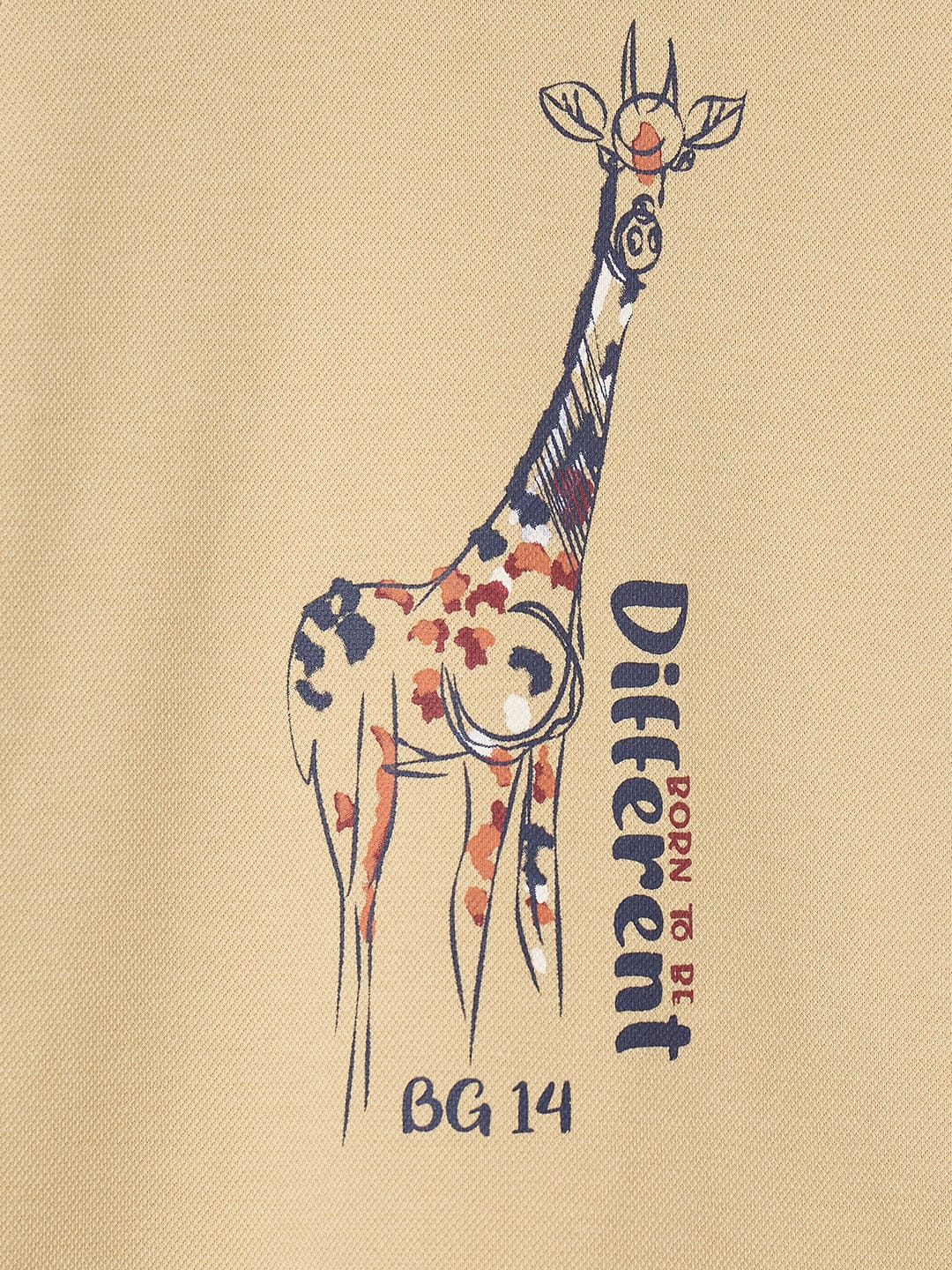 Blue Giraffe Boys Red Solid Tshirt