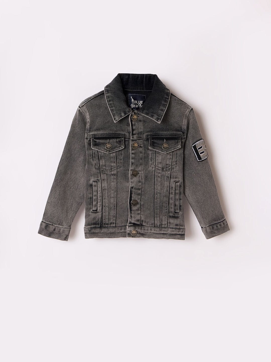 Blue Giraffe Boys Black Notched Lapel Jacket