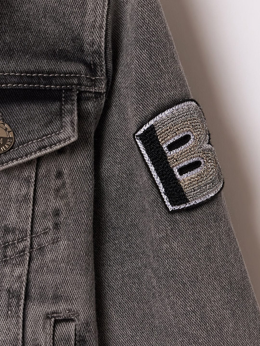 Blue Giraffe Boys Black Notched Lapel Jacket