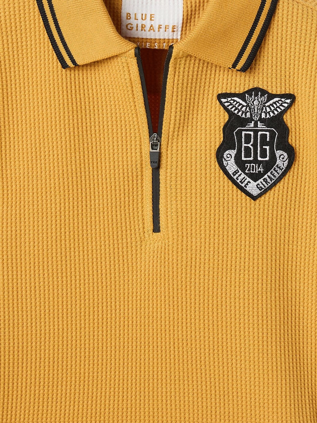 Blue Giraffe Boys Green Knitted Polo Tshirt