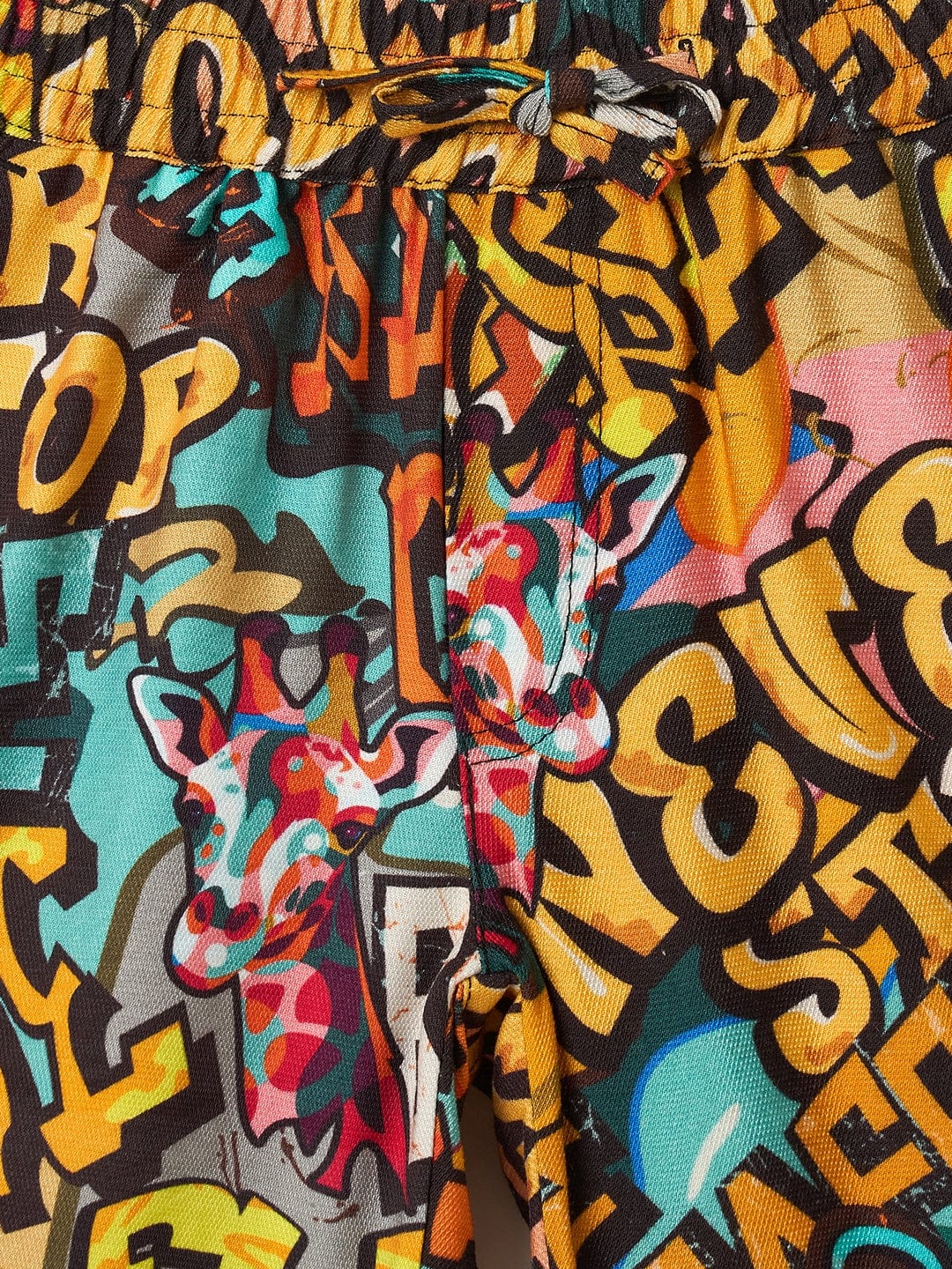 Blue Giraffe Boys Multi Regular Fit Printed Shorts