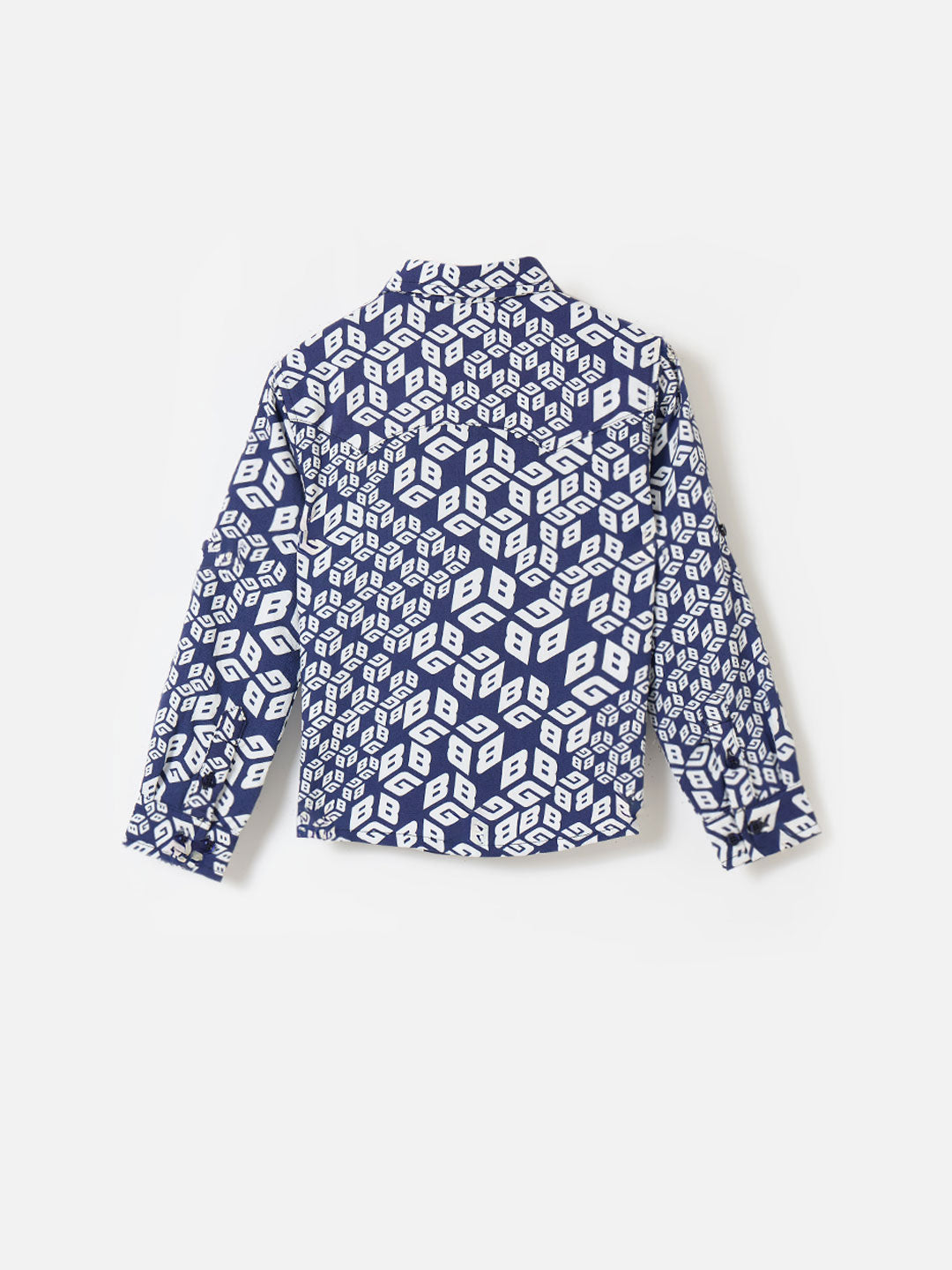 Blue Giraffe Boys Multi Printed Collar Shirt