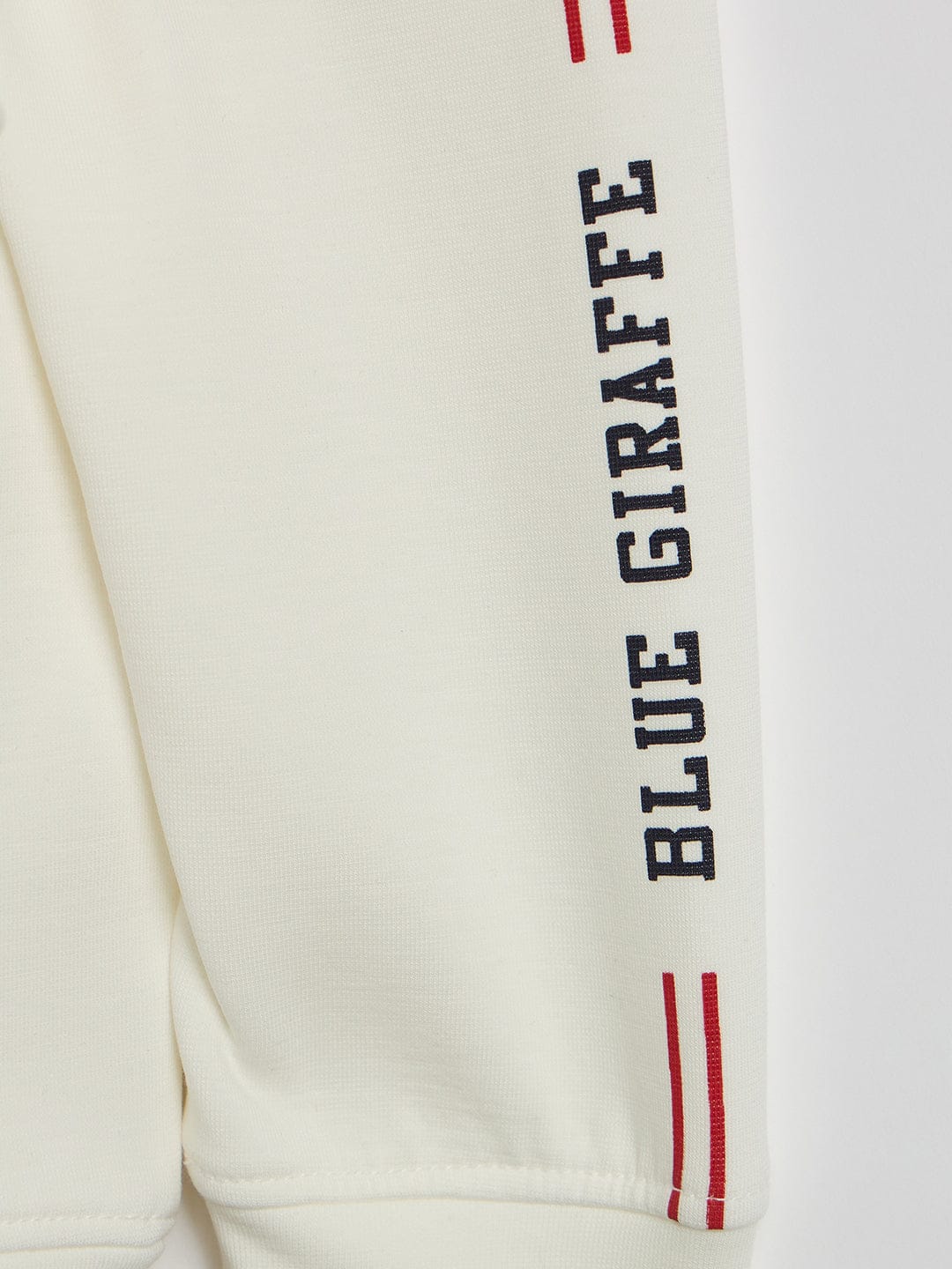 Blue Giraffe Boys White Graphic Round Neck Sweatshirt