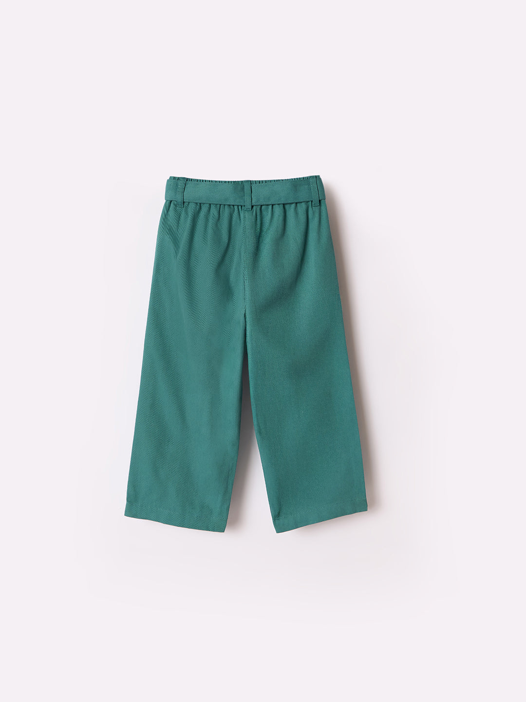 Blue Giraffe Girls Blue Slim Fit Solid Trouser