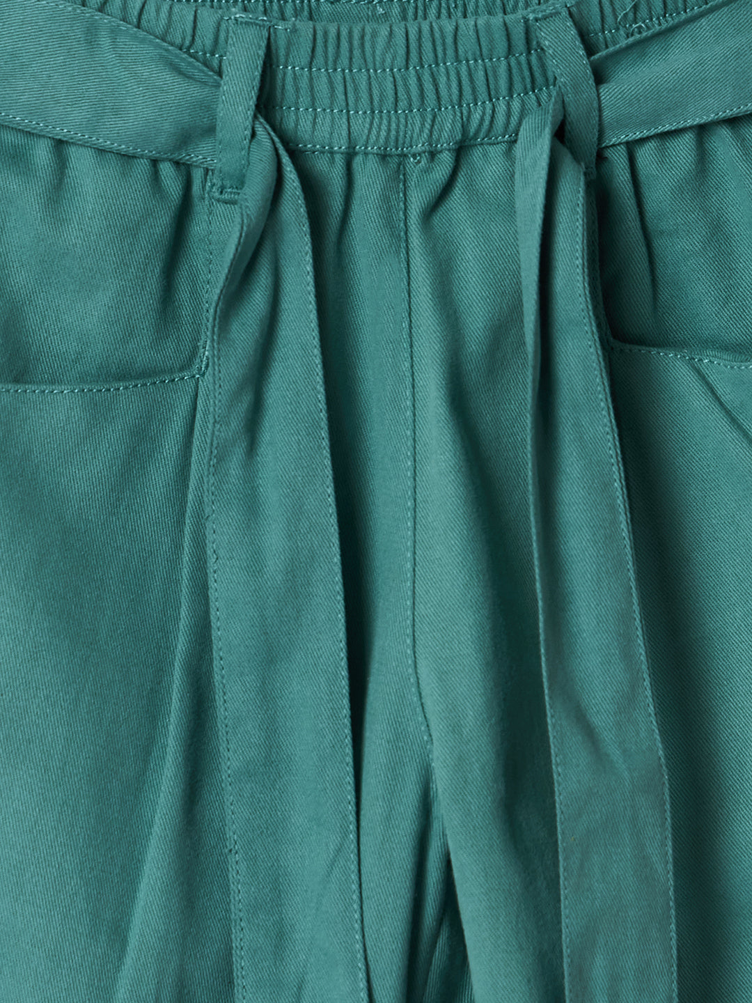 Blue Giraffe Girls Blue Slim Fit Solid Trouser