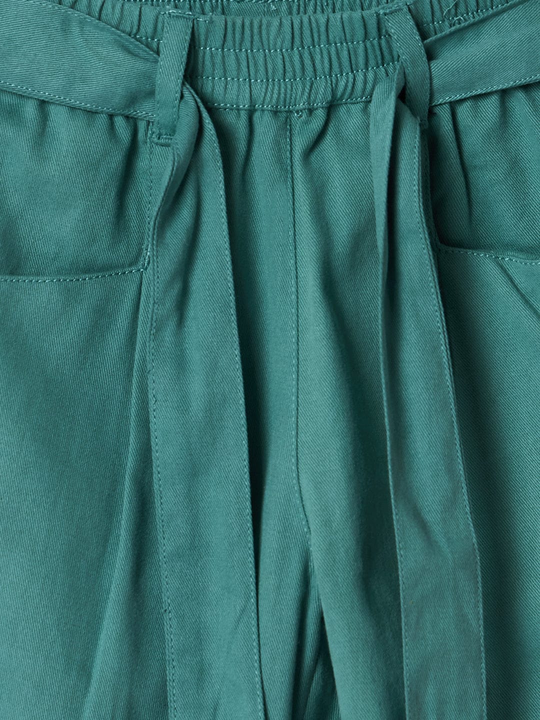 Blue Giraffe Girls Blue Slim Fit Solid Trouser