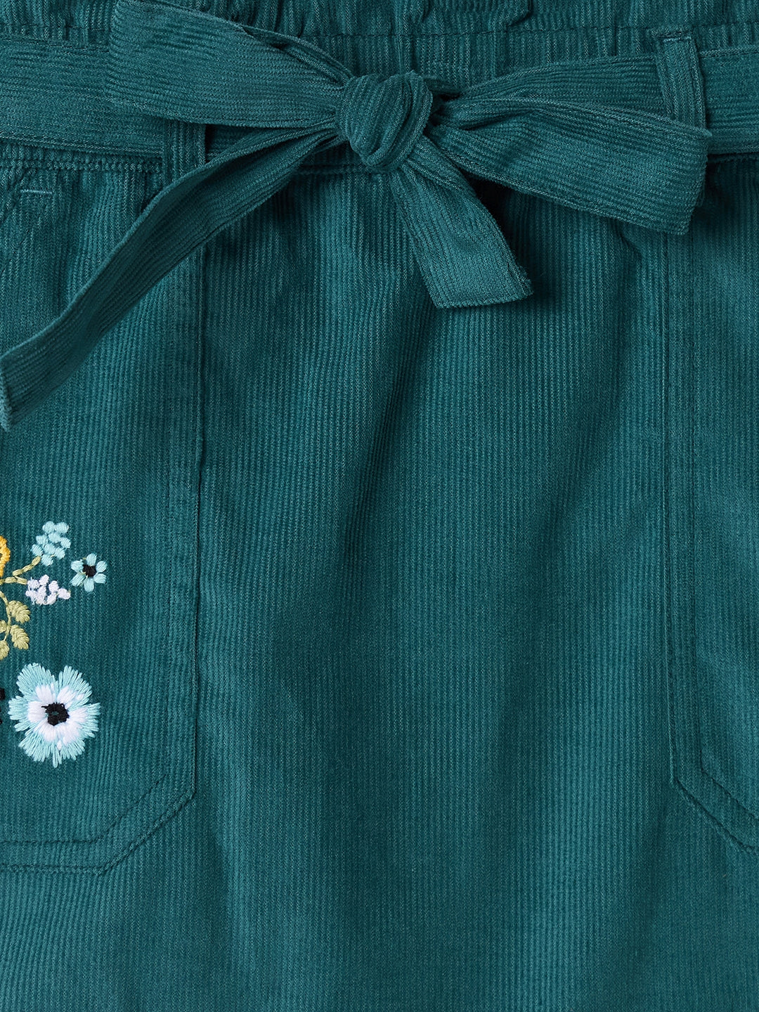 Blue Giraffe Girls Blue Regular Fit Solid Skirt