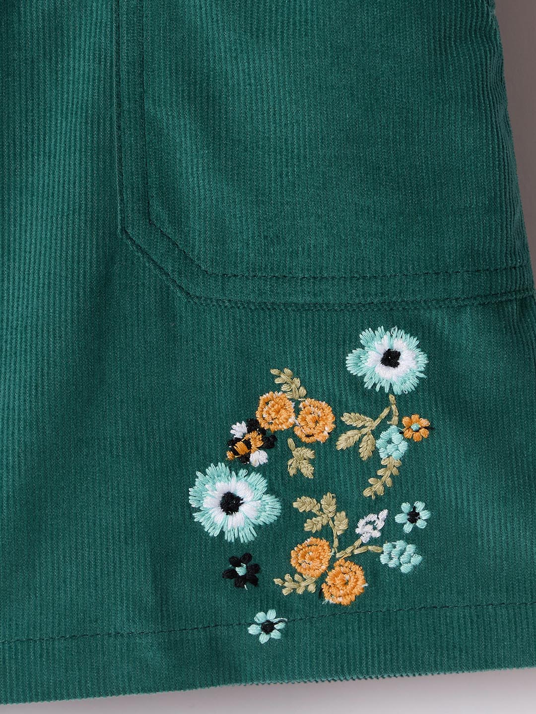 Blue Giraffe Girls Blue Regular Fit Solid Skirt