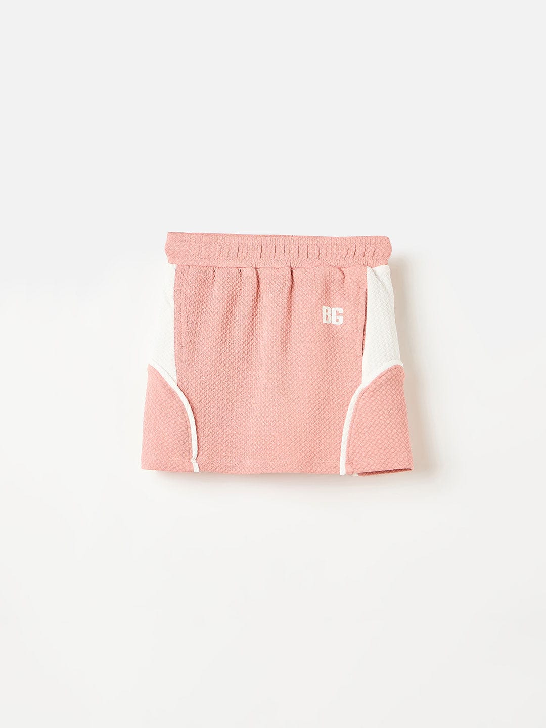 Blue Giraffe Girls Blue Regular Fit Coloublocked Skirt