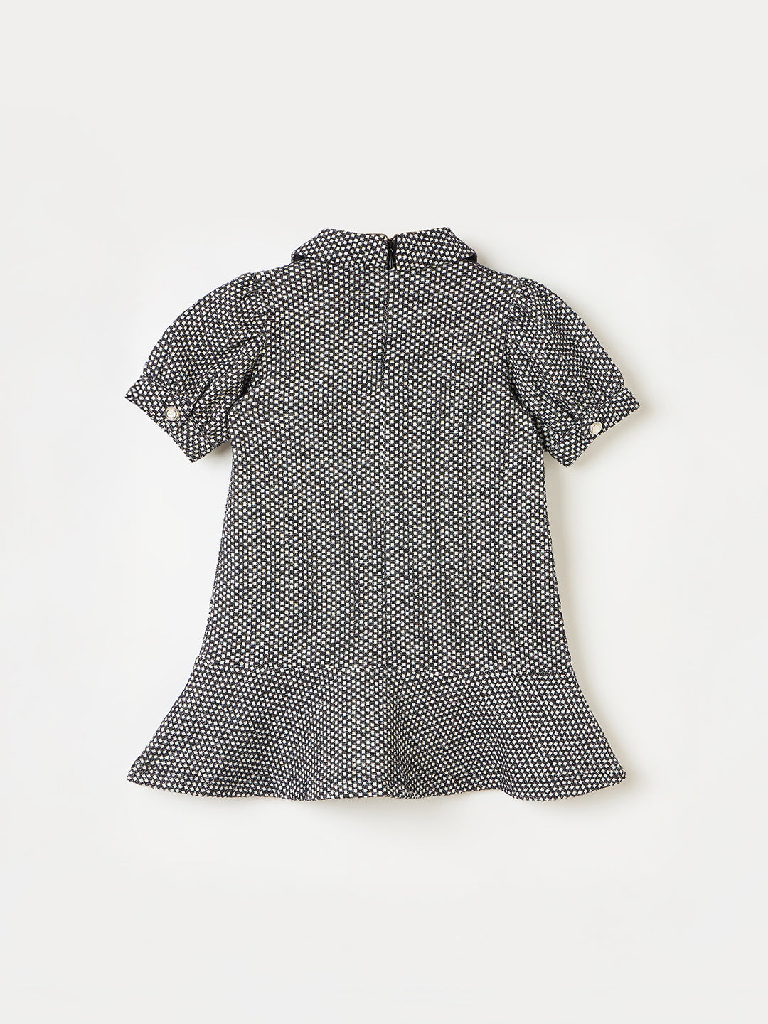 Elle Kids Black Solid Round Neck Dress