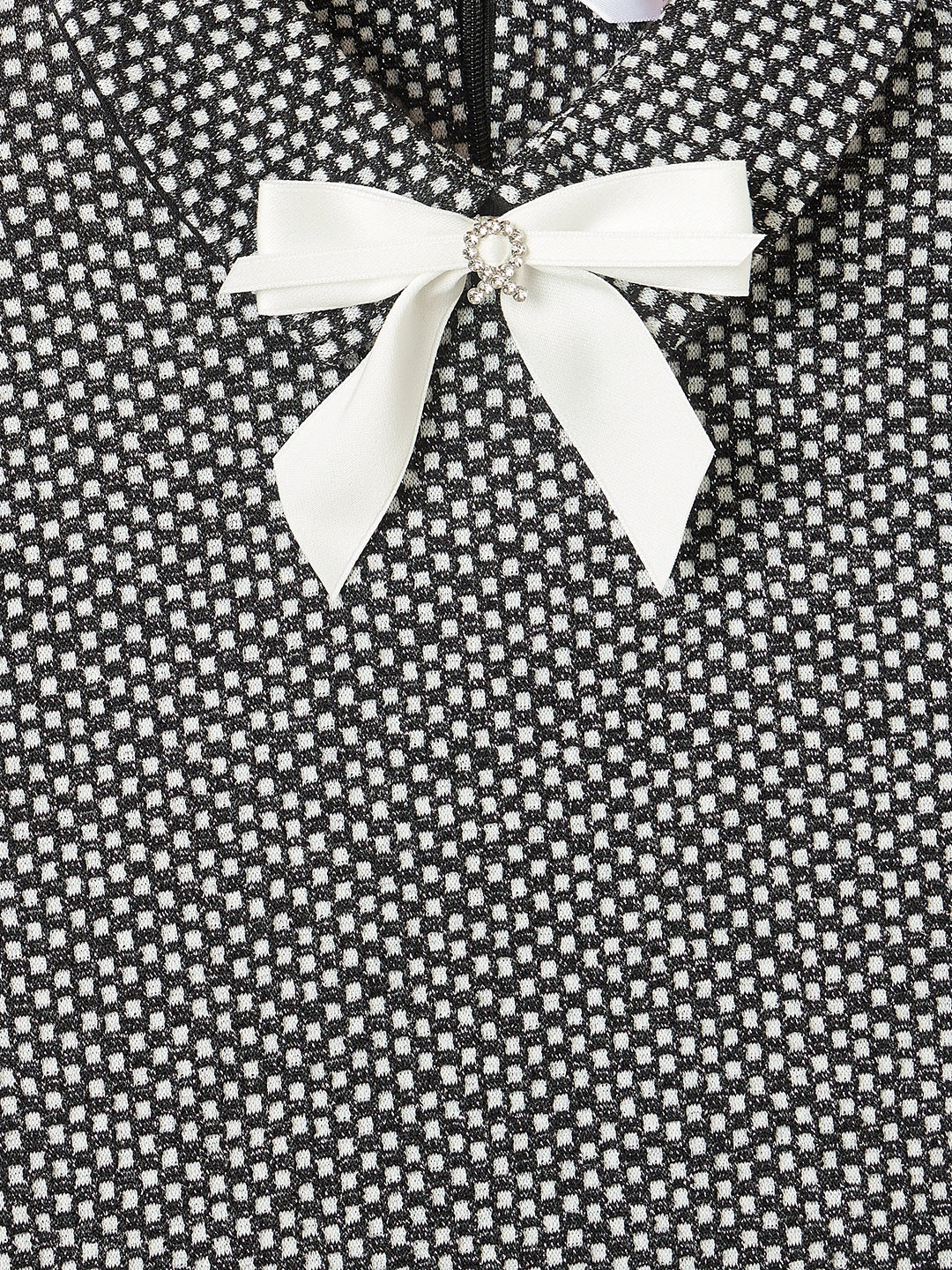 Elle Kids Black Solid Round Neck Dress