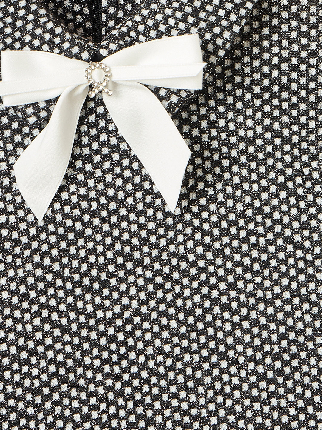 Elle Kids Black Solid Round Neck Dress