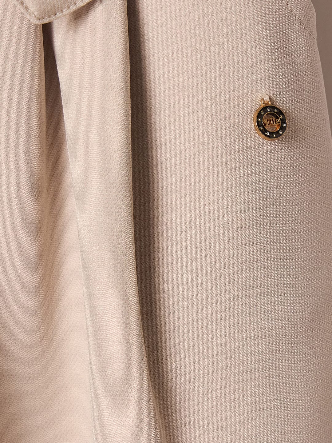 Elle Kids Beige Regular Fit Solid Trouser