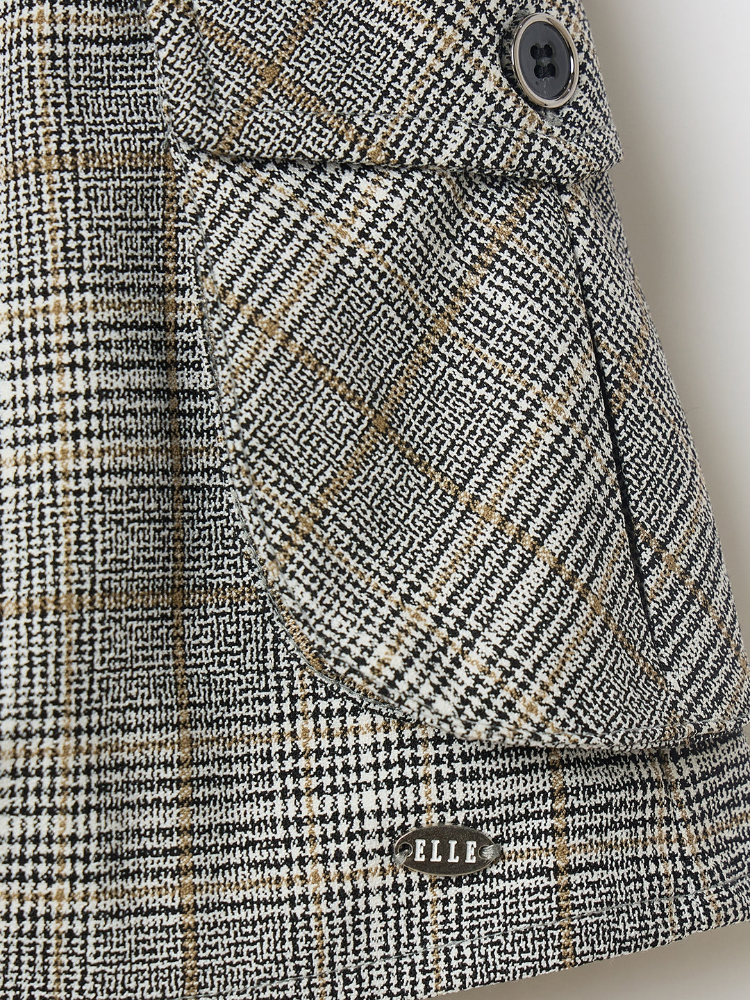 Elle Kids Pink Regular Fit Checks Skirt