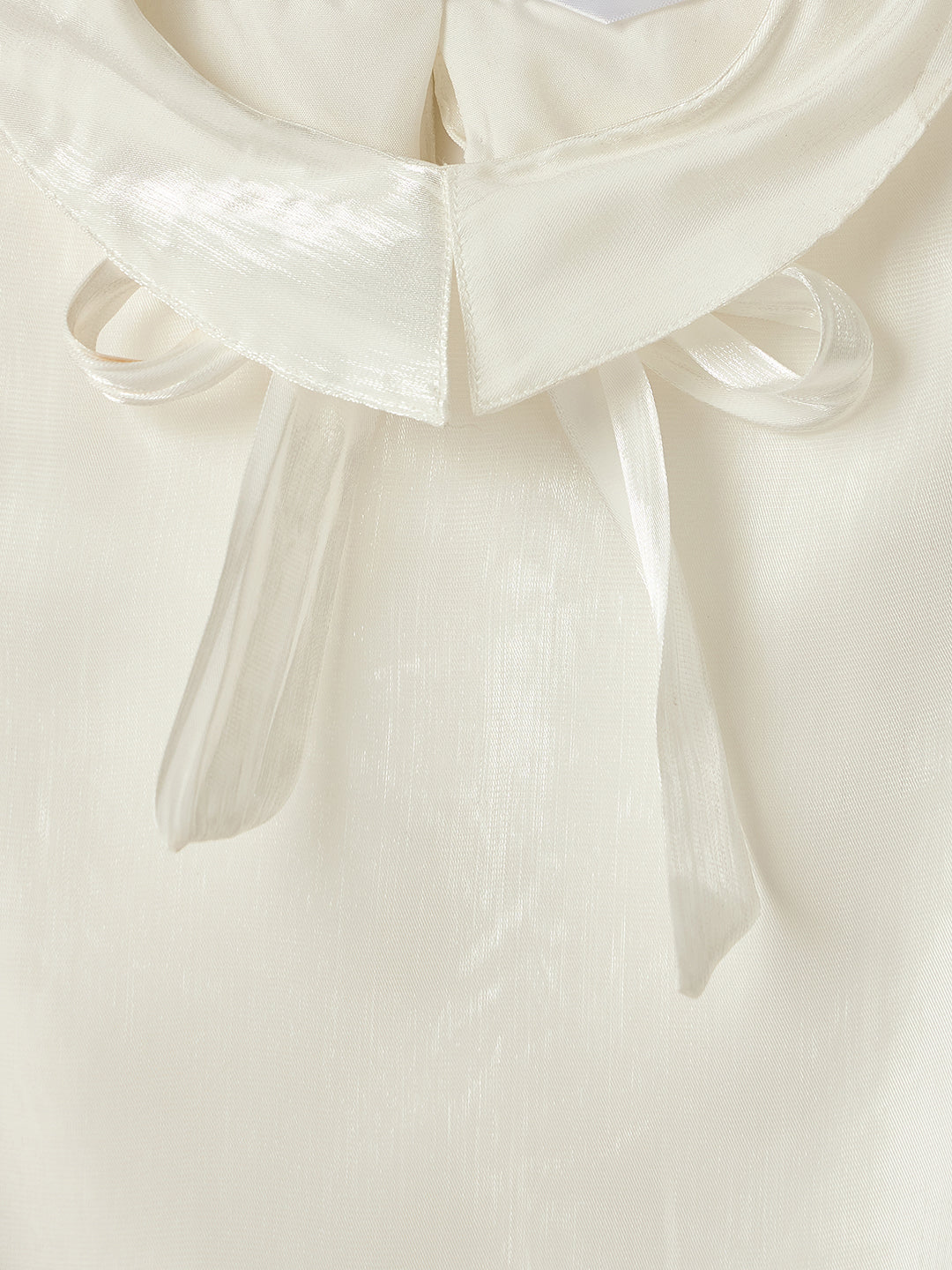 Elle Kids White Solid Round Neck Top