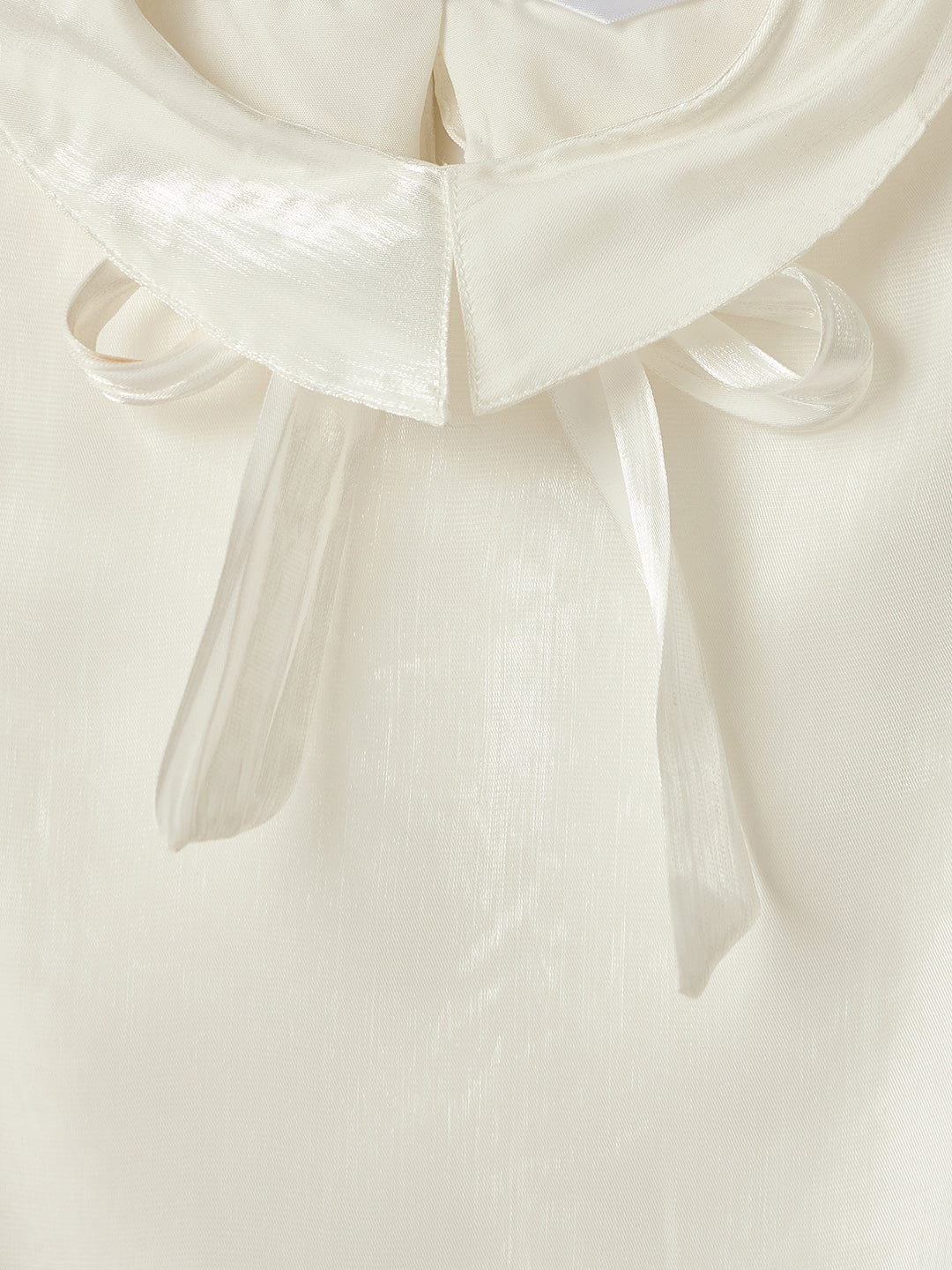 Elle Kids White Solid Round Neck Top