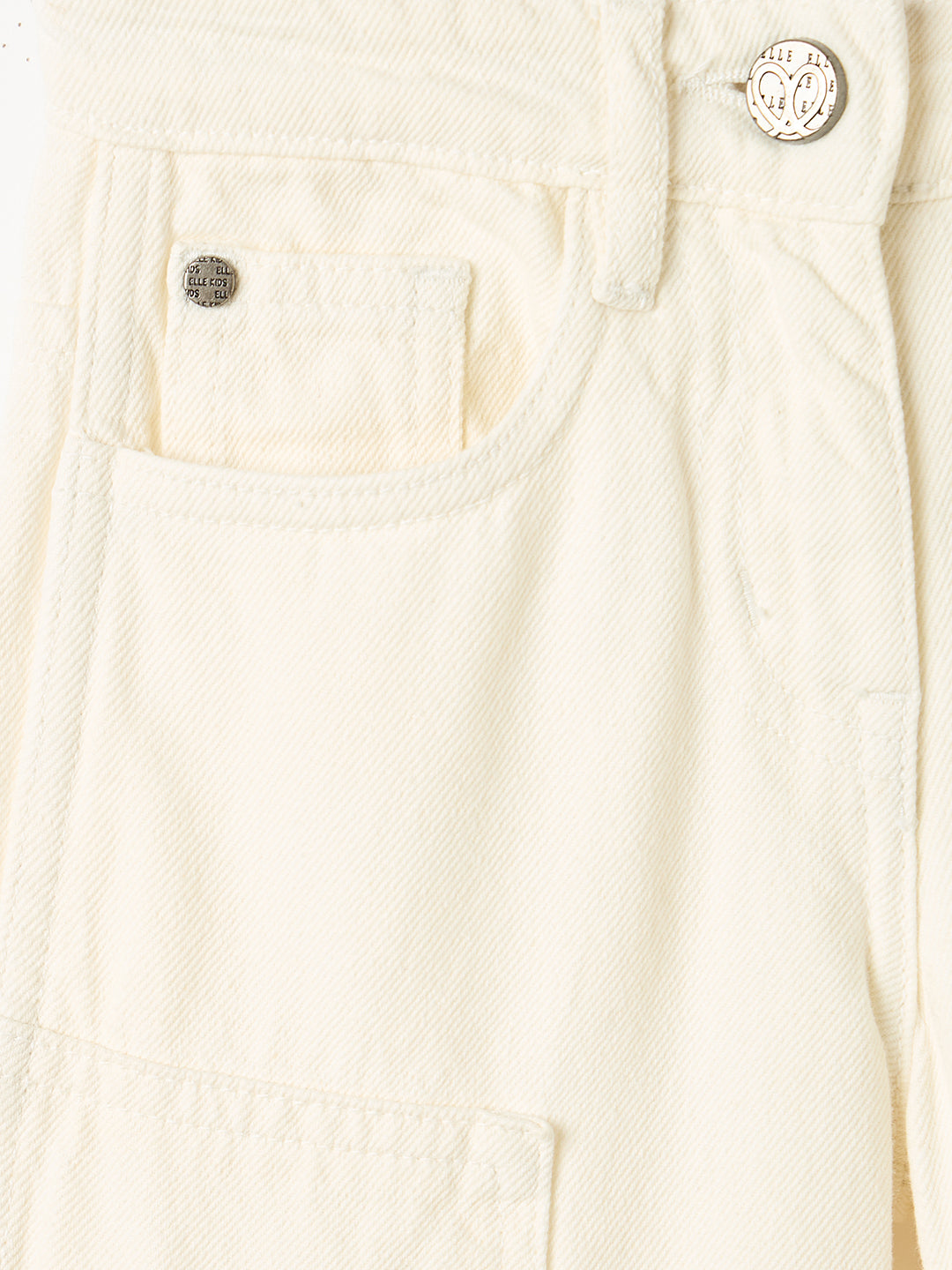 Elle Kids Black Oversized Solid Jeans