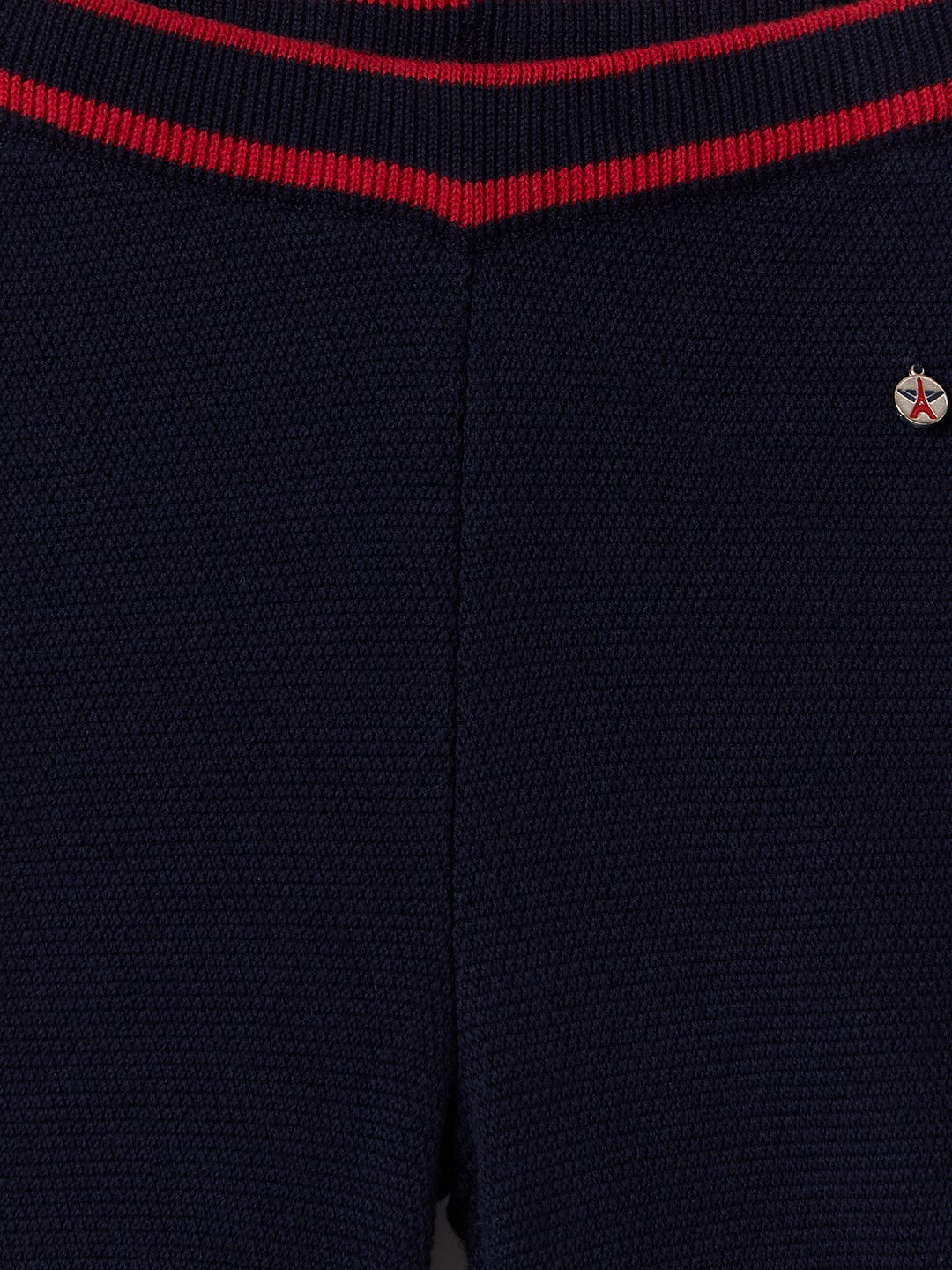 Elle Kids Blue Regular Fit Solid Sweatpant