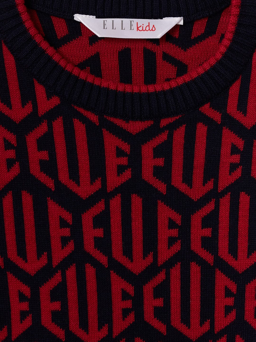 Elle Kids Blue Printed Crew Neck Tshirt