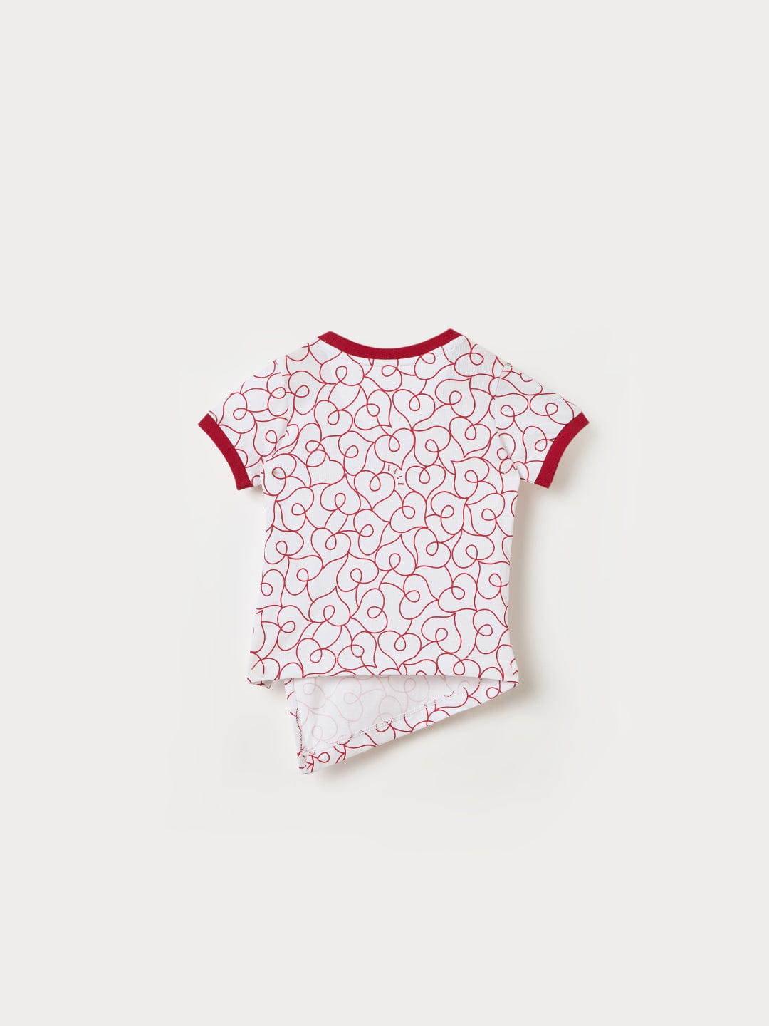 Elle Kids White Printed Crew Neck Tshirt
