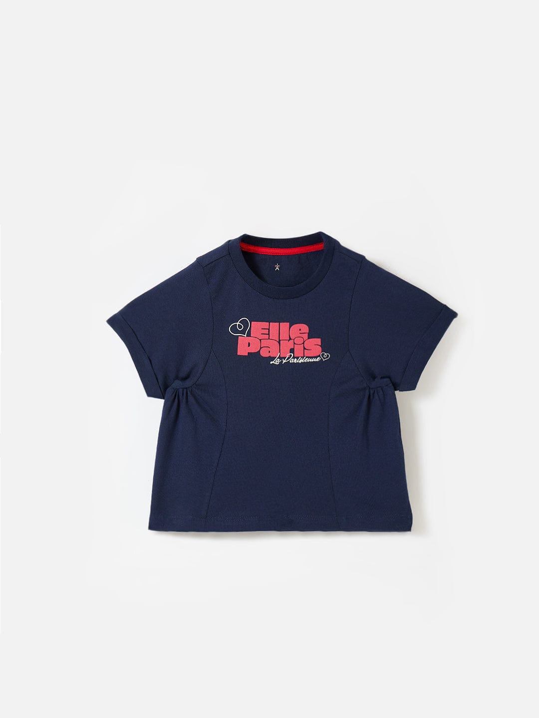 Elle Kids Blue Graphic Crew Neck Tshirt