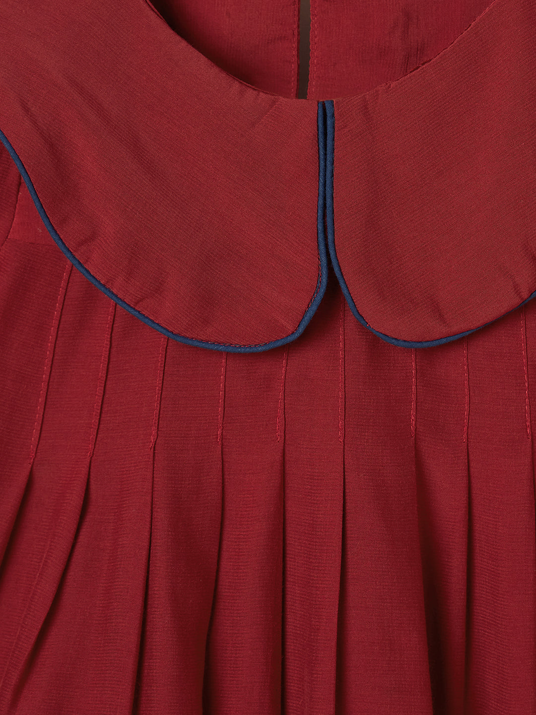 Elle Kids Blue Solid Round Neck Top