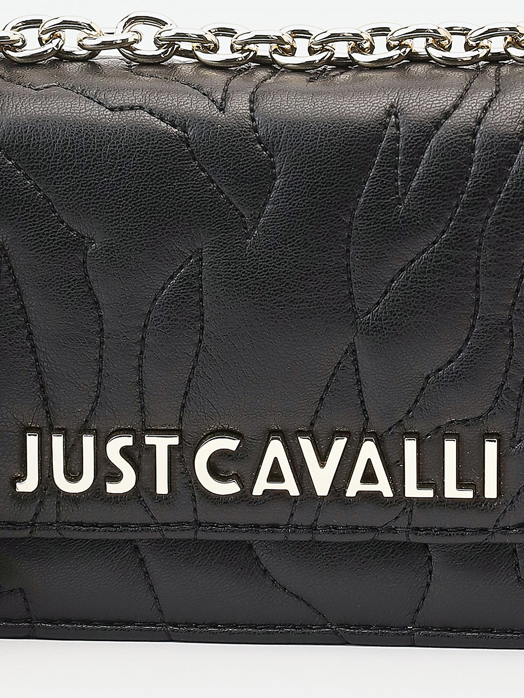 Just Cavalli Women Black Solid Crossbody Bags