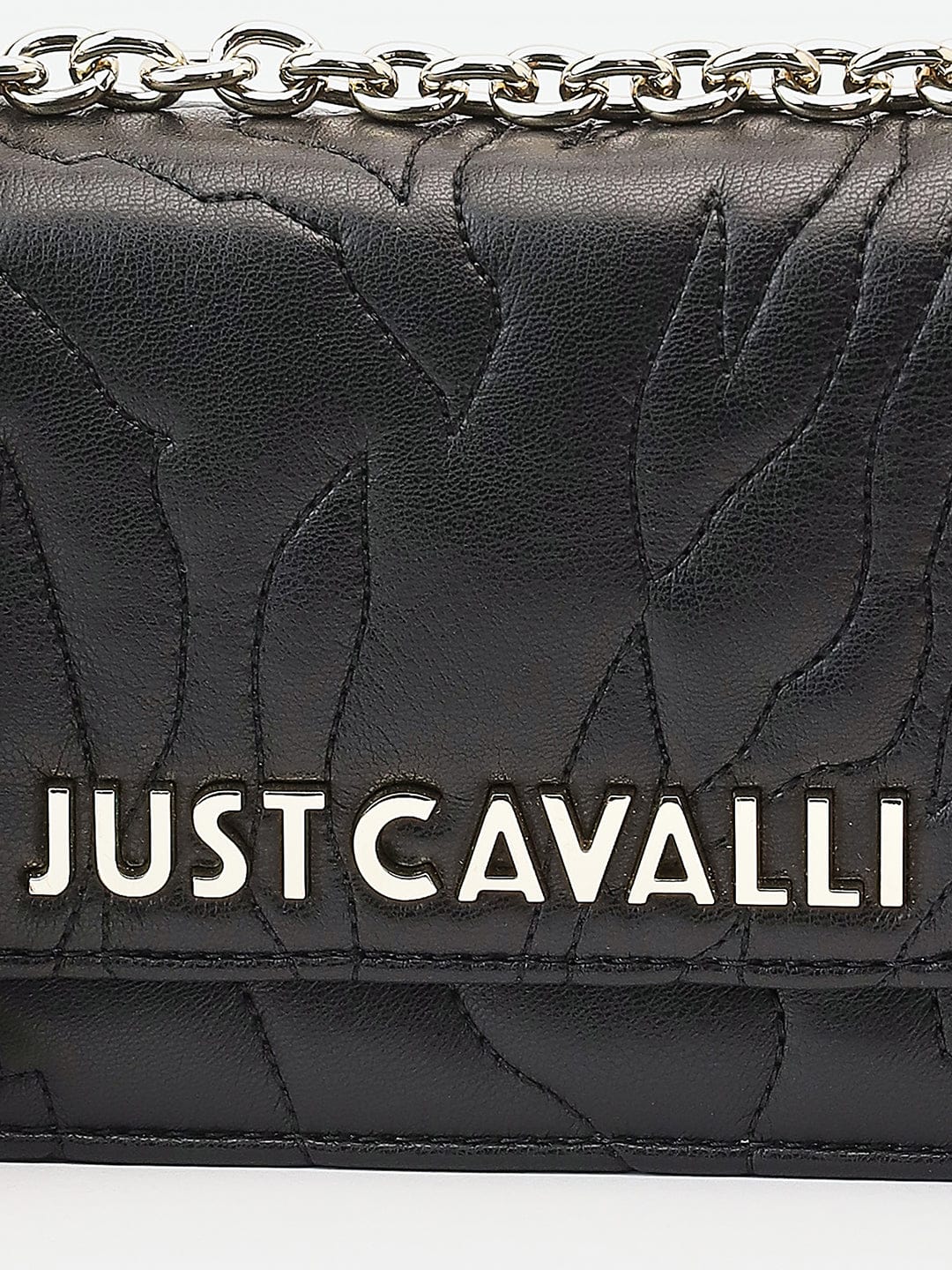 Just Cavalli Women Black Solid Crossbody Bags