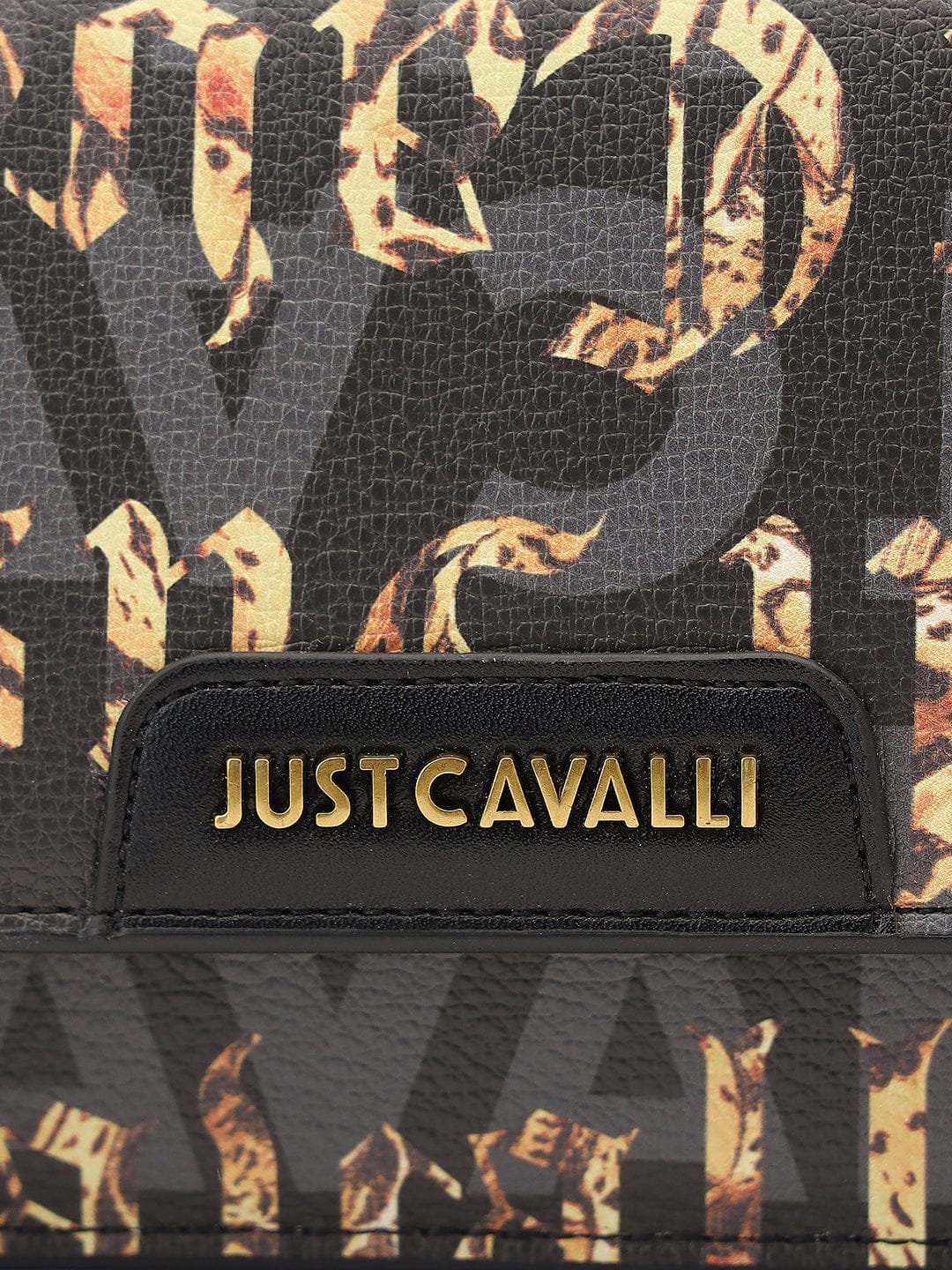 Just Cavalli Women Black Printed Crossbody Bags
