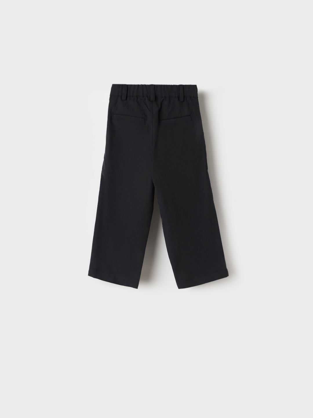 BLUE GIRAFFE Boys Black Cotton Solid Trouser