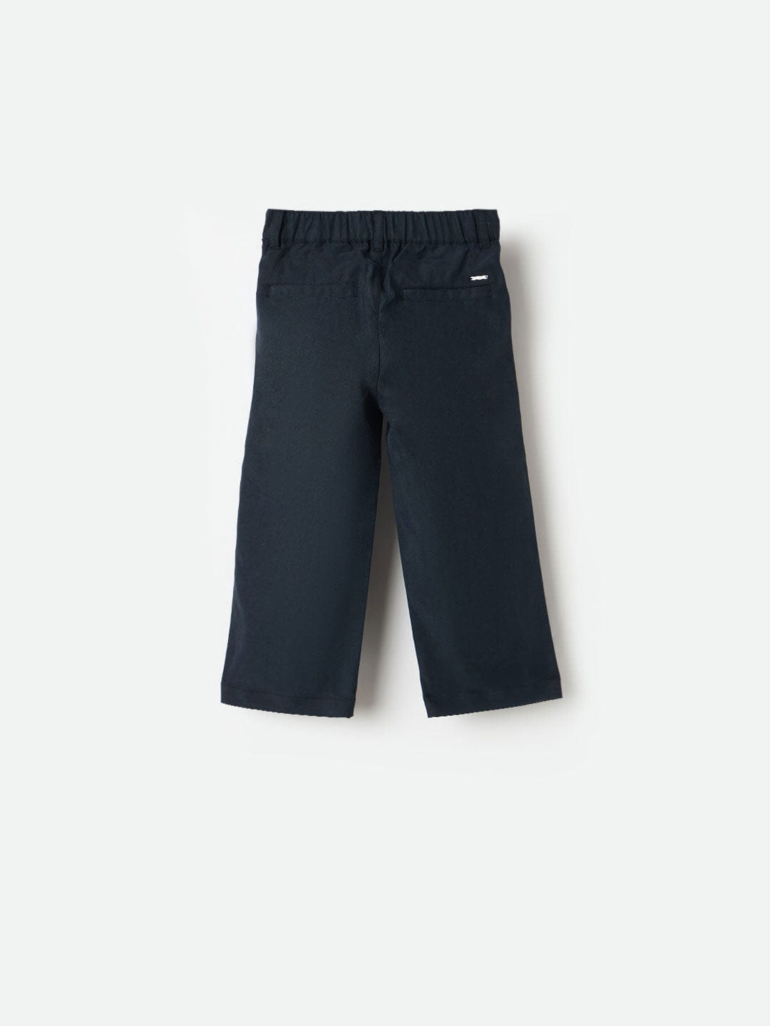 BLUE GIRAFFE Boys Navy Blue Cotton Solid Trouser