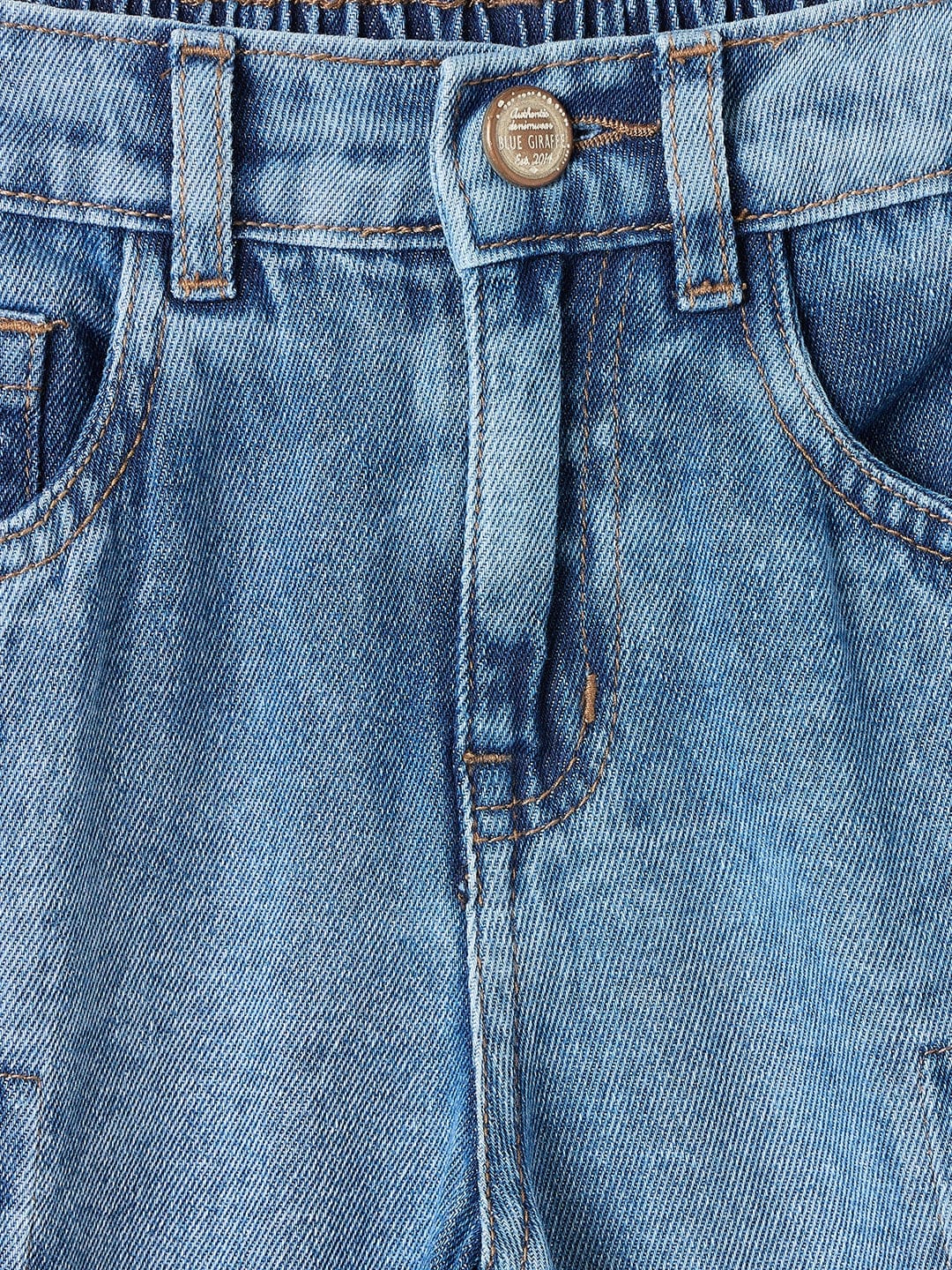 Blue Giraffe Boys Blue Jogger Denim Jeans